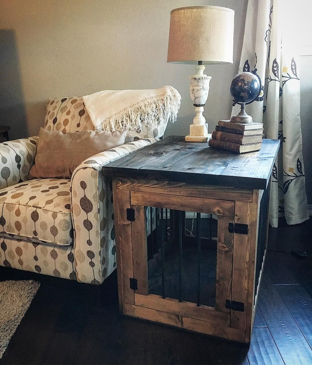 DIY Dog Crate Table
 Instagram photo by captain5505
