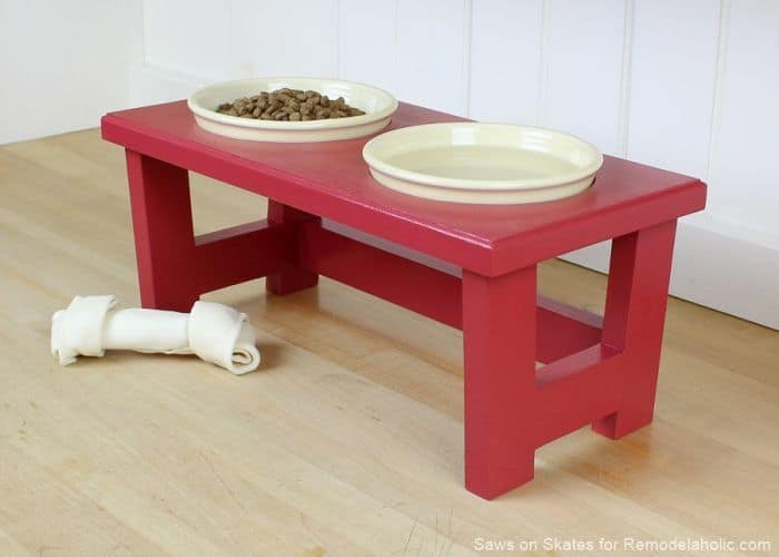 DIY Dog Dish Stand
 15 DIY Dog Bowl Stands How to Make Homemade Elevated Dog