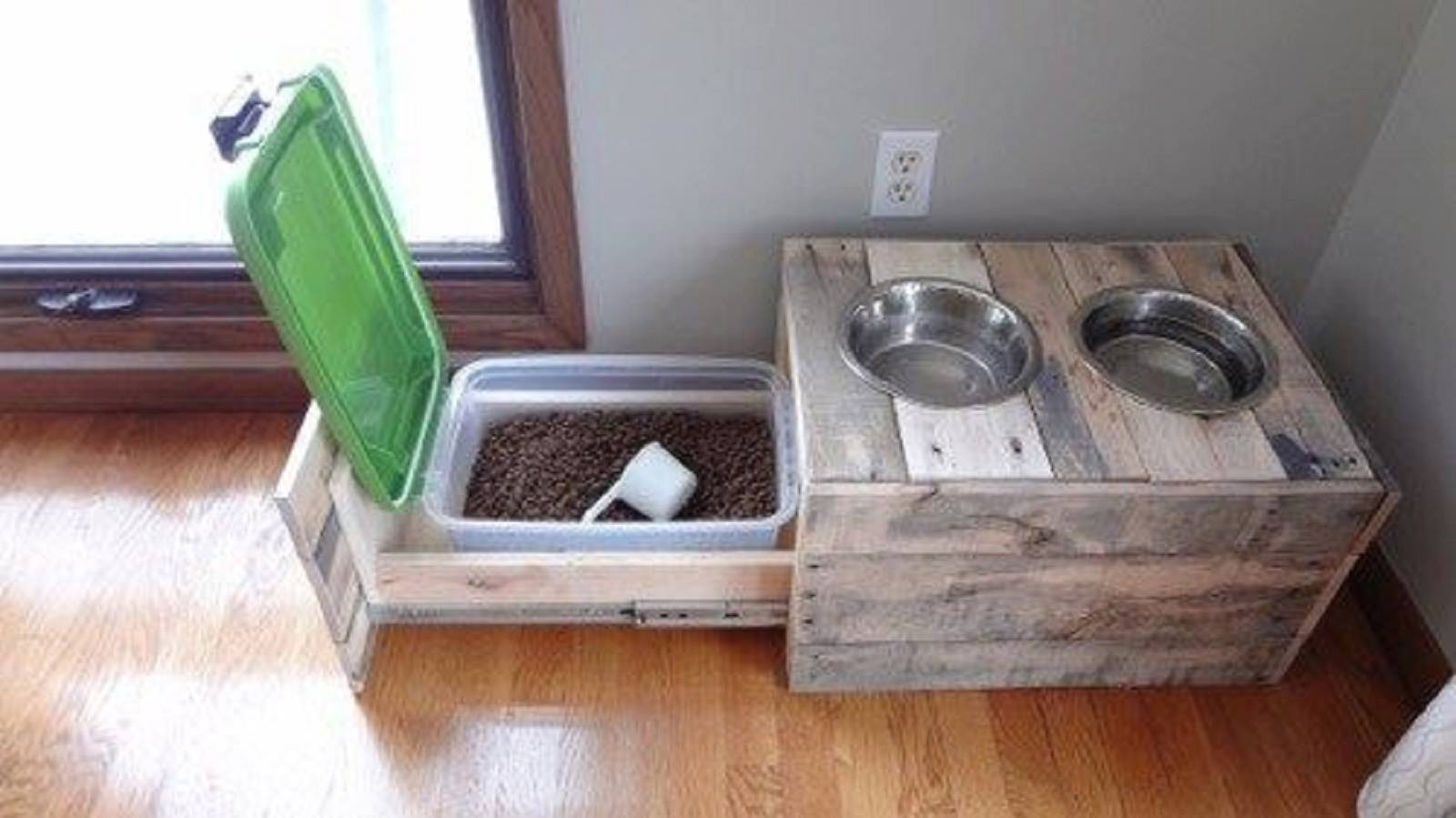 DIY Dog Dish Stand
 55 Handy DIY Storage Ideas To Make Your Home Clutter Free