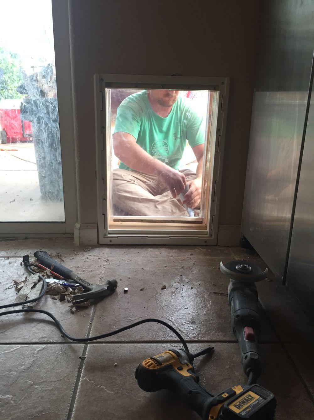 DIY Dog Door In Wall
 Can t put a doggy door in your glass door No problem