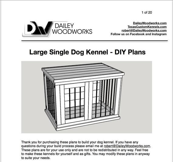 DIY Dog Kennels Plans
 Single Dog Kennel DIY Plans Digital Download