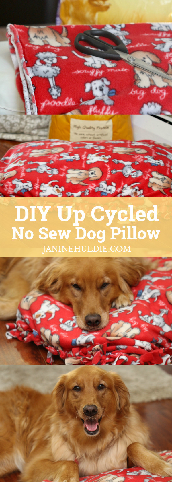 DIY Dog Pillow
 DIY Up Cycled No Sew Dog Pillow Confessions of A Mommyaholic