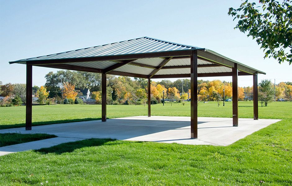 DIY Dog Shade Structure
 Metal Building System Roof Hips