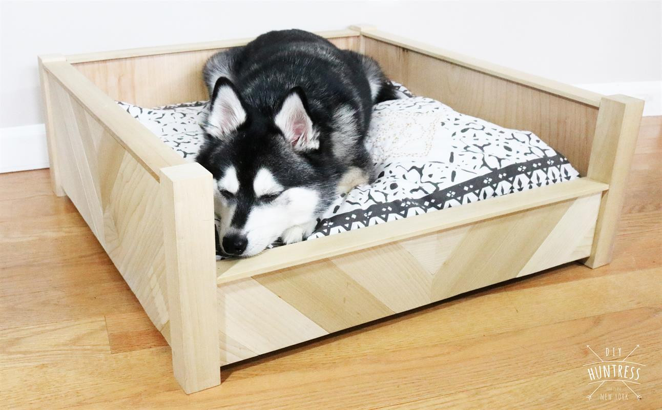 DIY Doggie Bed
 DIY Chevron Wooden Dog Bed buildsomething