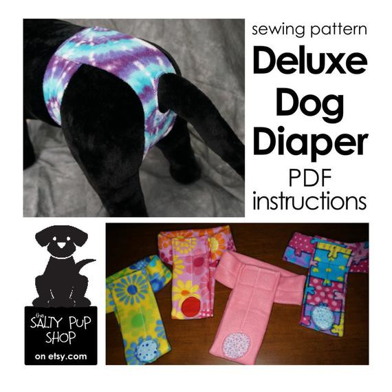 DIY Doggie Diaper
 DIY Deluxe Dog Diaper PDF Instructions