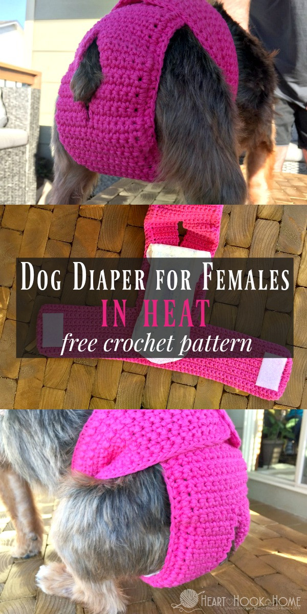 DIY Doggie Diaper
 Female Dog Diaper for Dogs in Heat Free Crochet Pattern