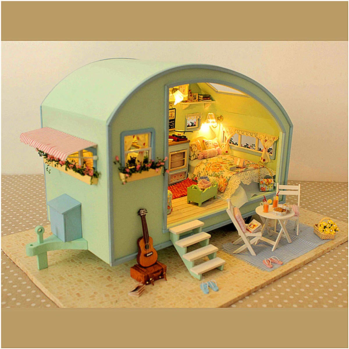 DIY Doll House Kits
 DIY Wooden Dollhouse Miniature Kit Doll house LED Music