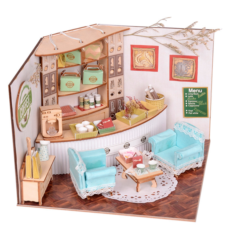 DIY Doll House Kits
 Sweet Home Colombian Coffee House Room DIY Dollhouse Kit