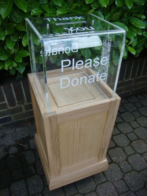 DIY Donation Box
 Heritage Oak Donation Box …