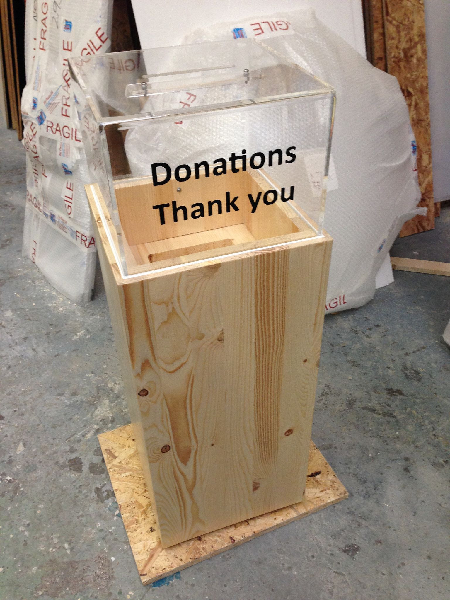 DIY Donation Box
 Pin on booth children sday