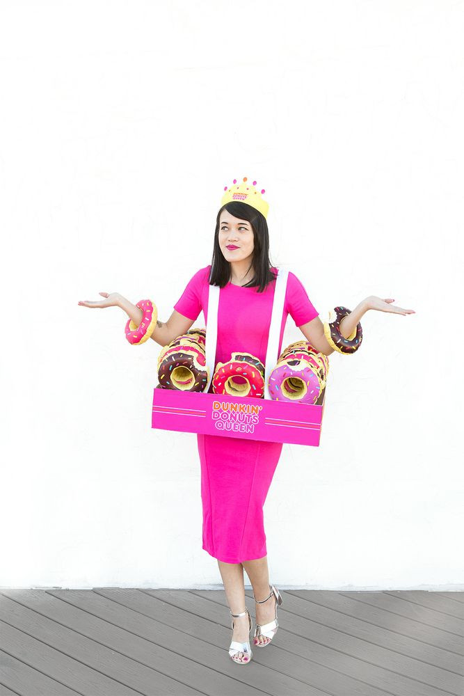 DIY Donut Costume
 DIY Donut King & Queen Halloween Costume from Aww Sam