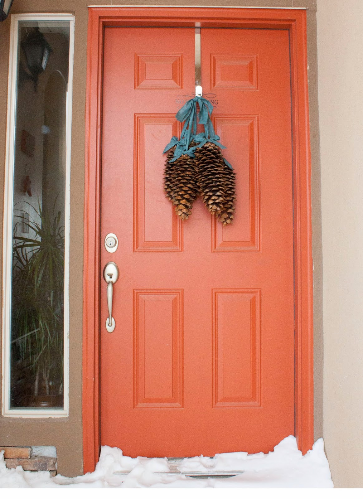 DIY Door Decorations
 creatively christy DIY Pine Cone Door Decor