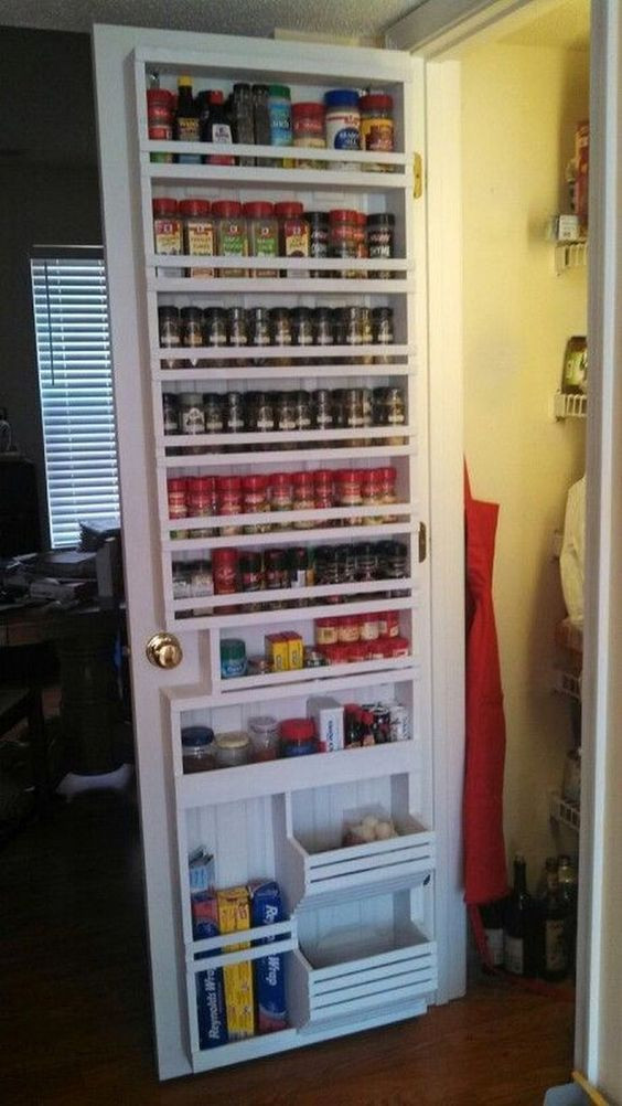 DIY Door Spice Rack
 20 of the BEST DIY Home Organizing Hacks and Tips