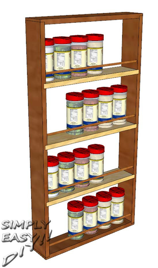 DIY Door Spice Rack
 Simply Easy DIY DIY Cabinet Door Spice Rack