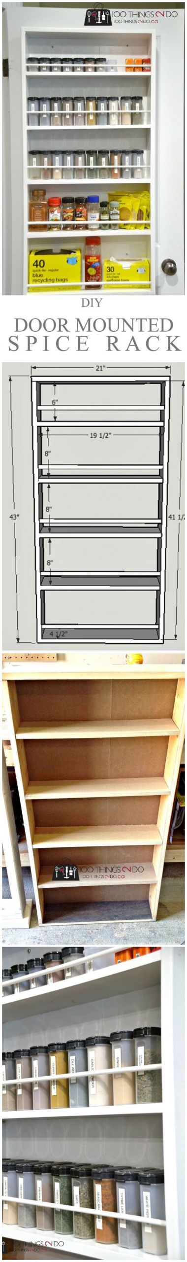 DIY Door Spice Rack
 Pinterest • The world’s catalog of ideas