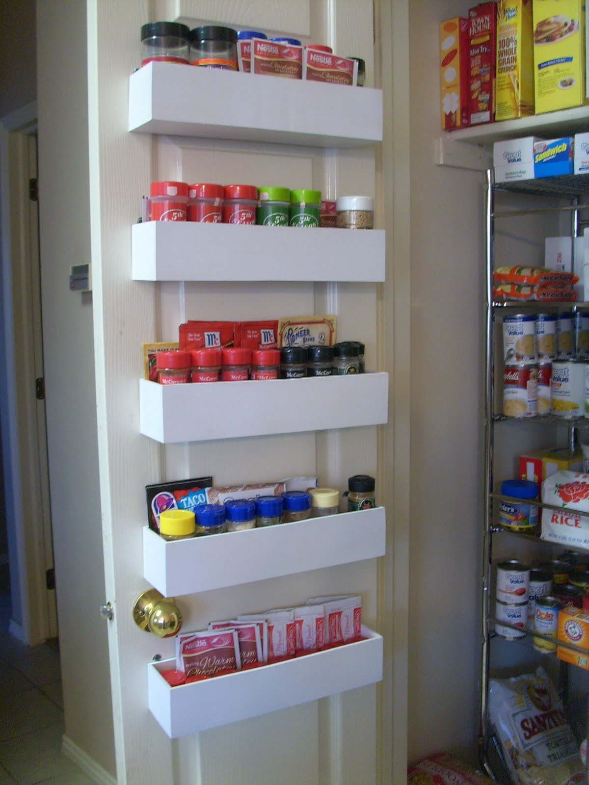 DIY Door Spice Rack
 RobbyGurl s Creations DIY Pantry Door Spice Racks