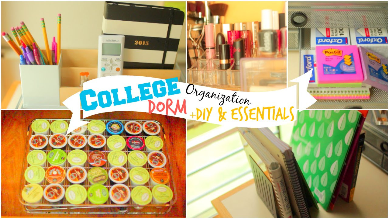 DIY Dorm Organization
 Back to School College Dorm Room Organization Ideas DIY