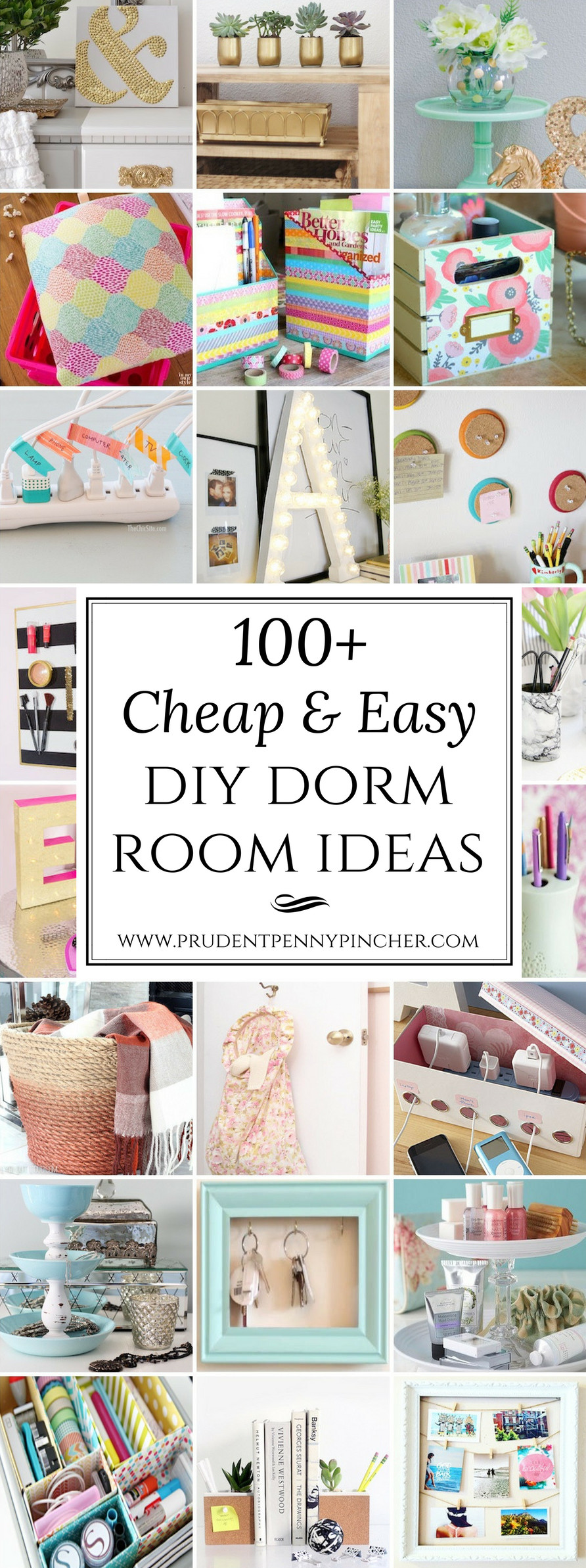 DIY Dorm Organization
 100 Cheap and Easy Dorm Room DIY Ideas Prudent Penny Pincher