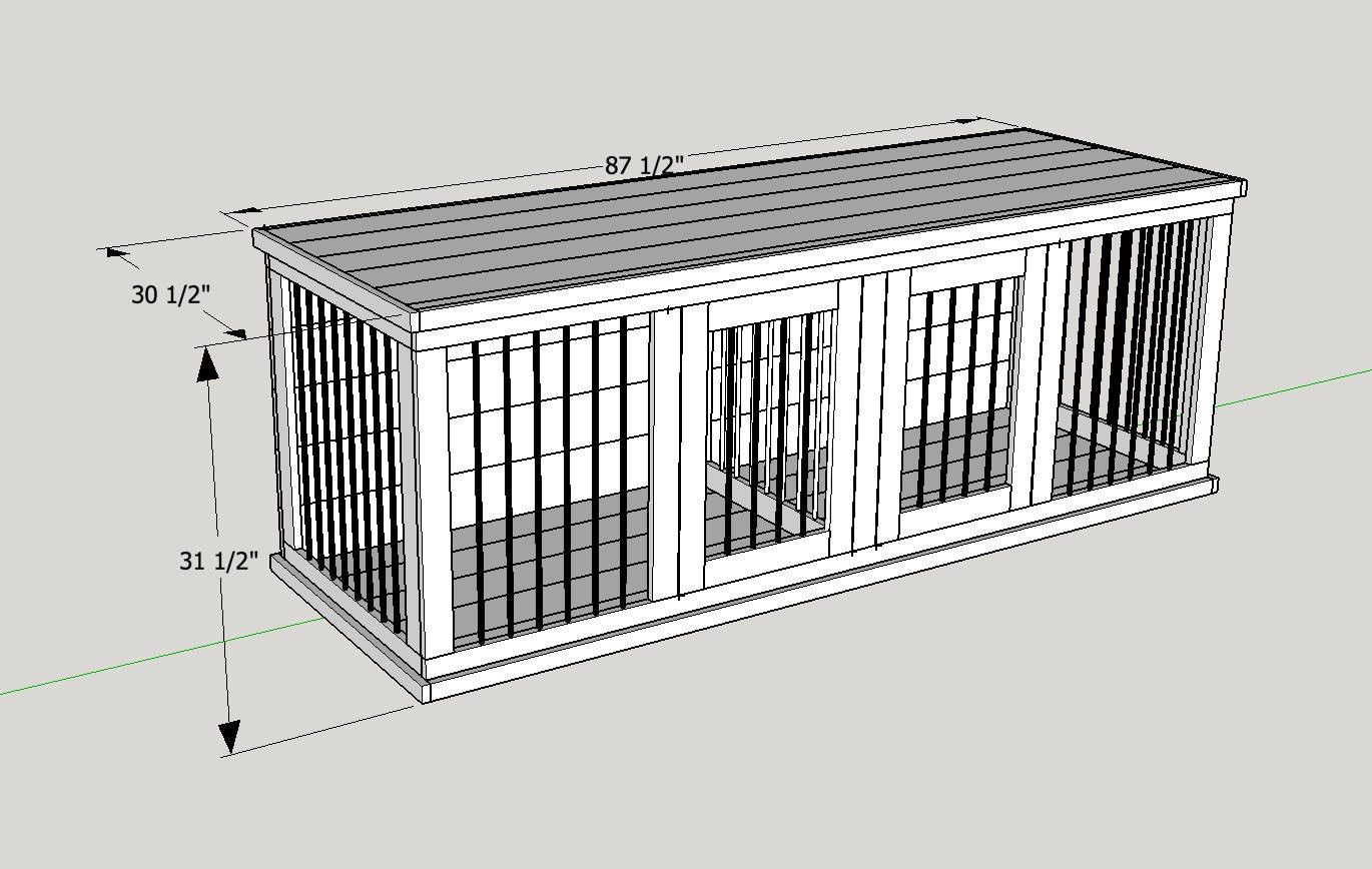 DIY Double Dog Crate Plans
 Plans to Build Your Own Wooden Double Dog Kennel Size