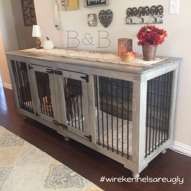 DIY Double Dog Crate Plans
 DIY Pet Furniture Ideas