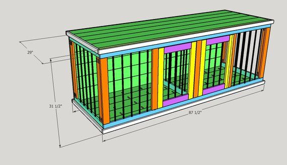 DIY Double Dog Crate Plans
 Plans to Build Your Own Wooden Double Dog Kennel Size