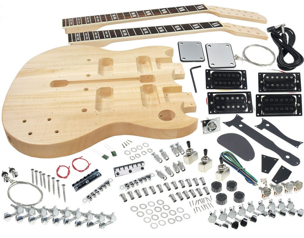 DIY Double Neck Guitar Kit
 Solo SG Style DIY Guitar Kit Double Neck Basswood Body