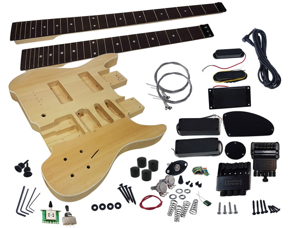 DIY Double Neck Guitar Kit
 Solo DSBK 10 DIY Electric Guitar & Bass Double Neck Guitar