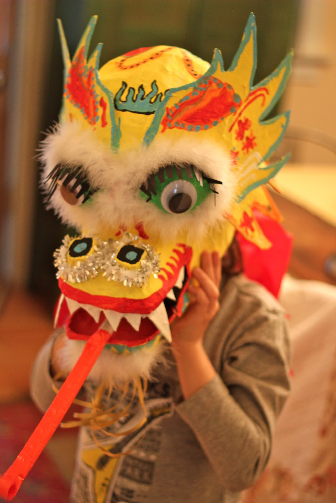 DIY Dragon Mask
 Back on Festive Road Chinese Dragon Mask