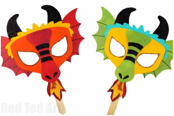 DIY Dragon Mask
 DIY Dragon Mask Printables Red Ted Art Make crafting