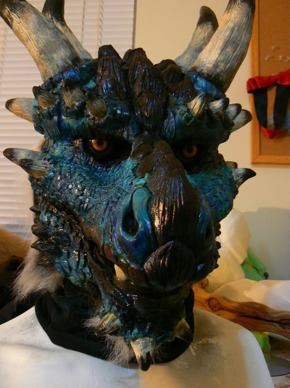 DIY Dragon Mask
 latex dragon mask DIY fursuitauctions