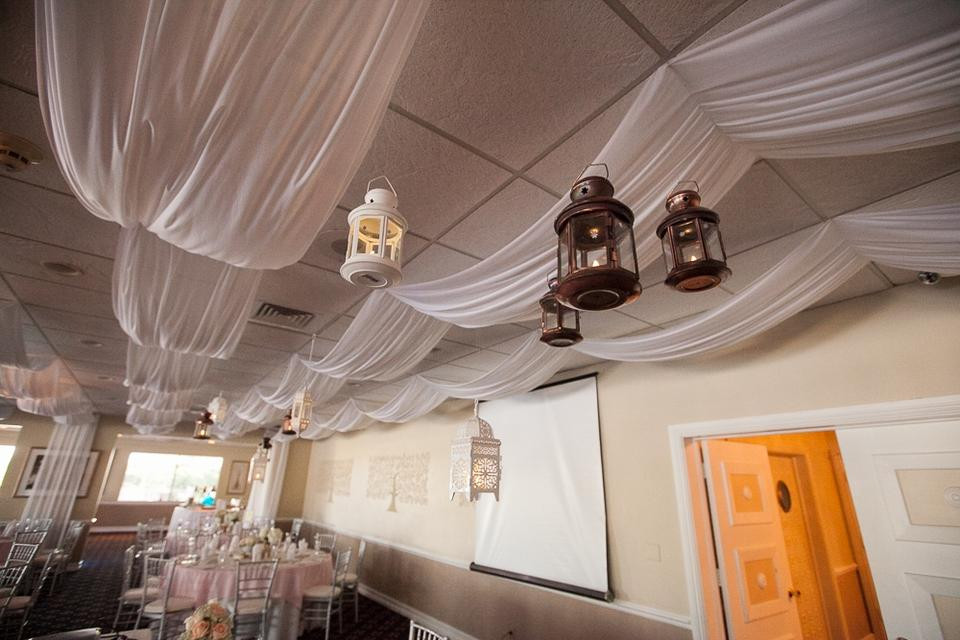 DIY Draping For Wedding
 White Ceiling Draping Fabric And Instructions Dropped