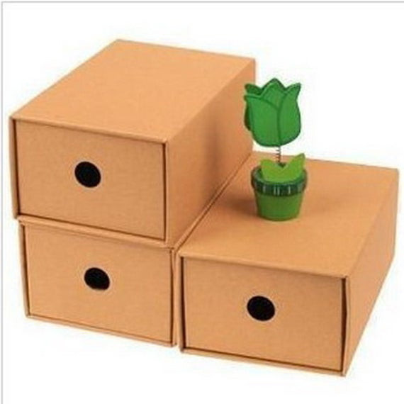 DIY Drawer Box
 DIY Kraft Paper Box Set Drawer Box 3 Pcs