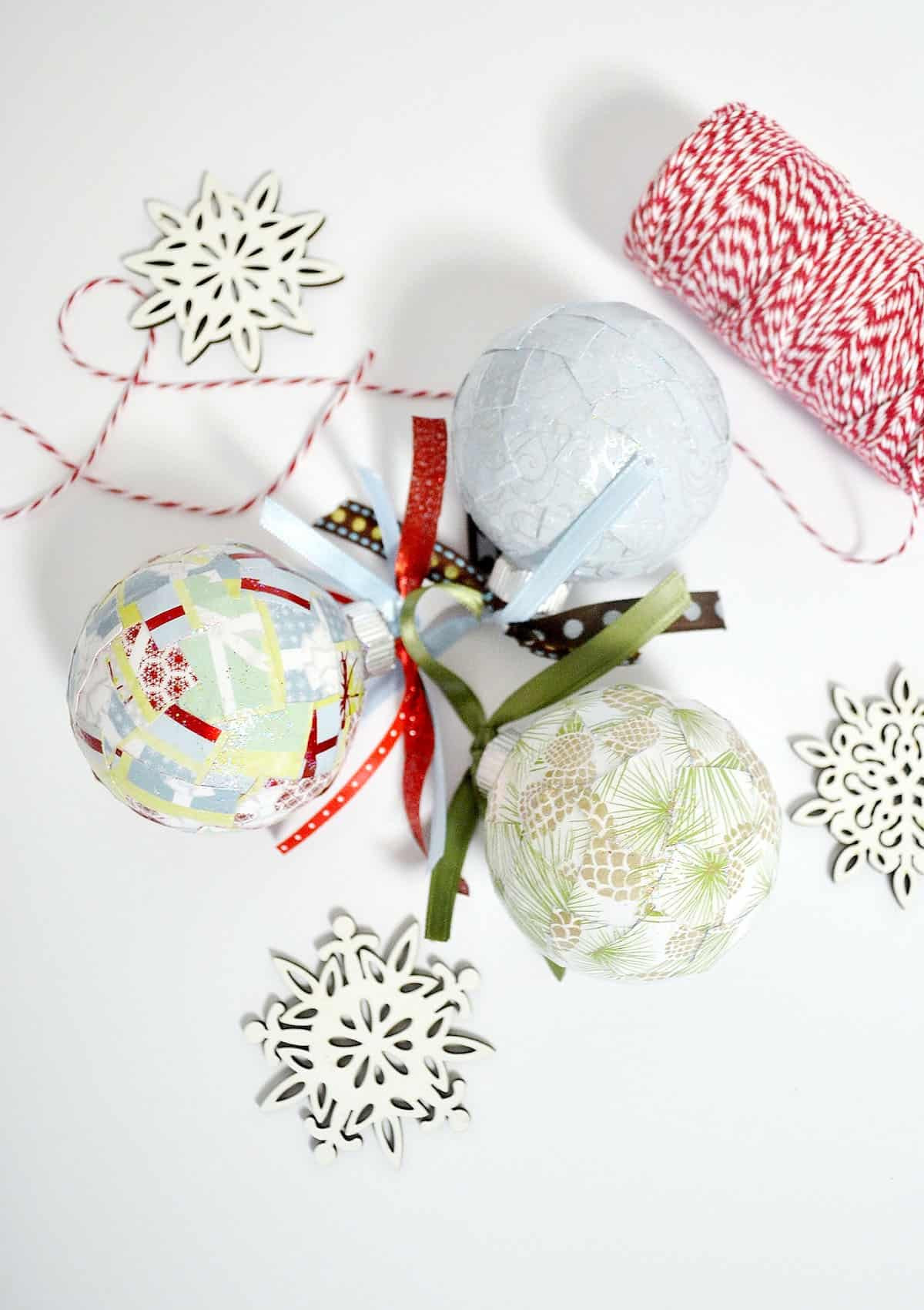 DIY Easy Christmas Ornaments
 Easy Paper Scrap DIY Christmas Ornaments Mod Podge Rocks