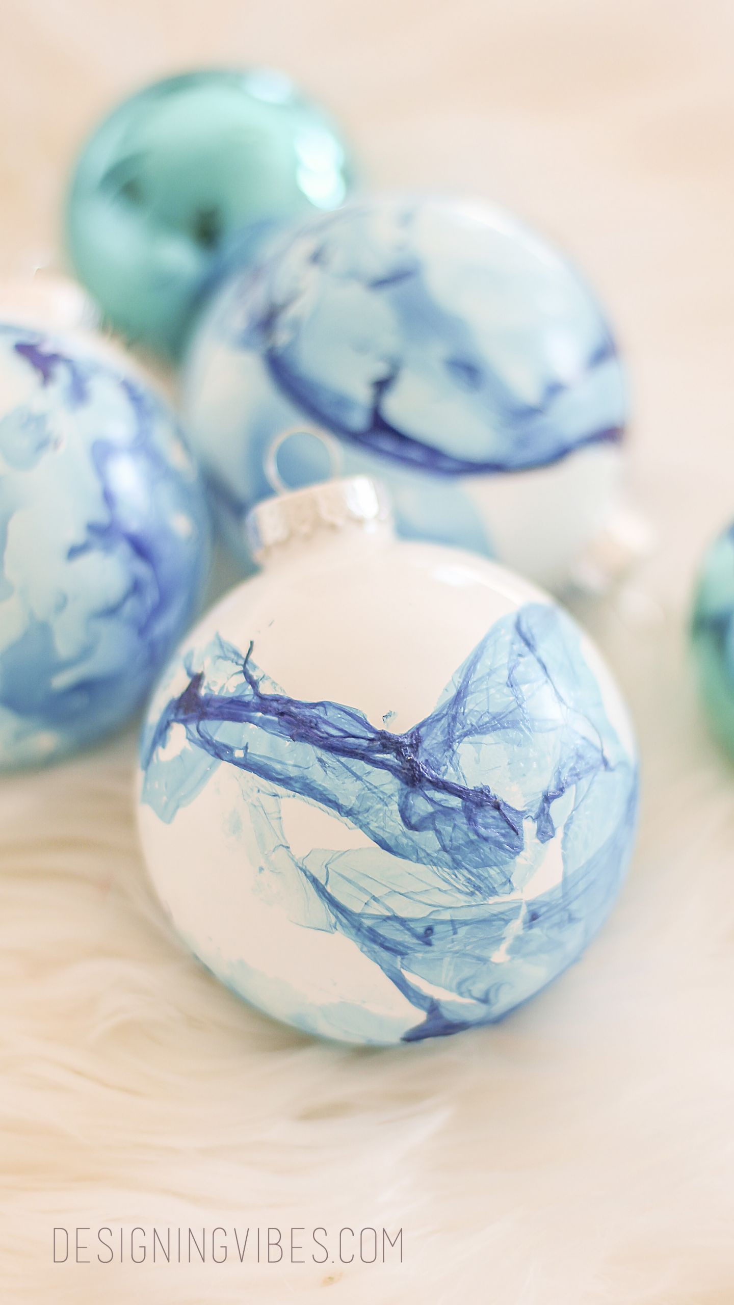DIY Easy Christmas Ornaments
 Easy Marbled Christmas Ornaments DIY Cheap Holiday Crafts