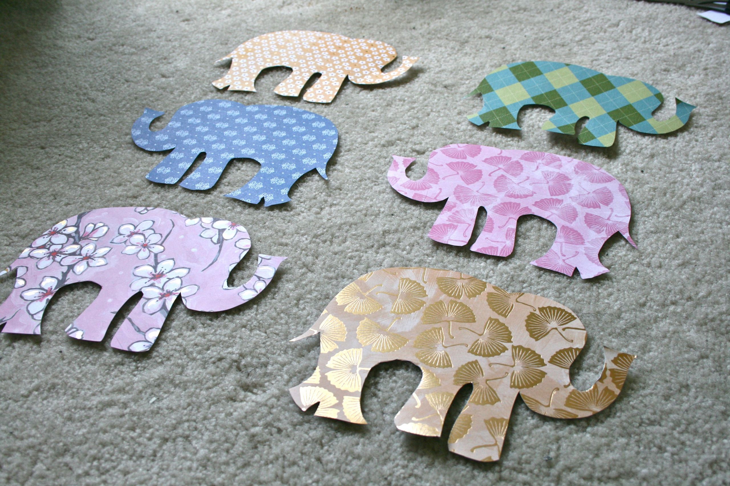 DIY Elephant Decorations
 Pinspiration Monday Elephant wall art Dream Green DIY