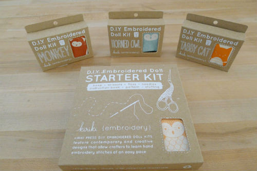 DIY Embroidery Kit
 My Owl Barn Kirik Press D I Y Embroidered Doll Kit
