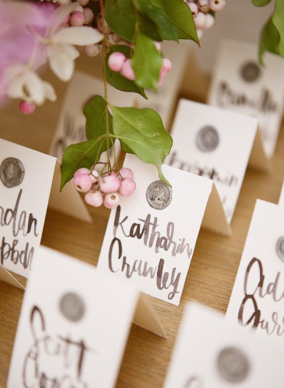 DIY Escort Cards Wedding
 Classy DIY Wax Seal Wedding Escort Cards Weddingomania