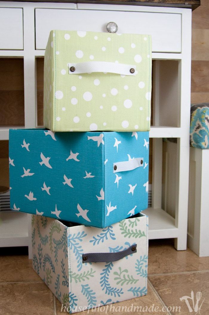 DIY Fabric Organizer
 Easy DIY Fabric Storage Boxes a Houseful of Handmade