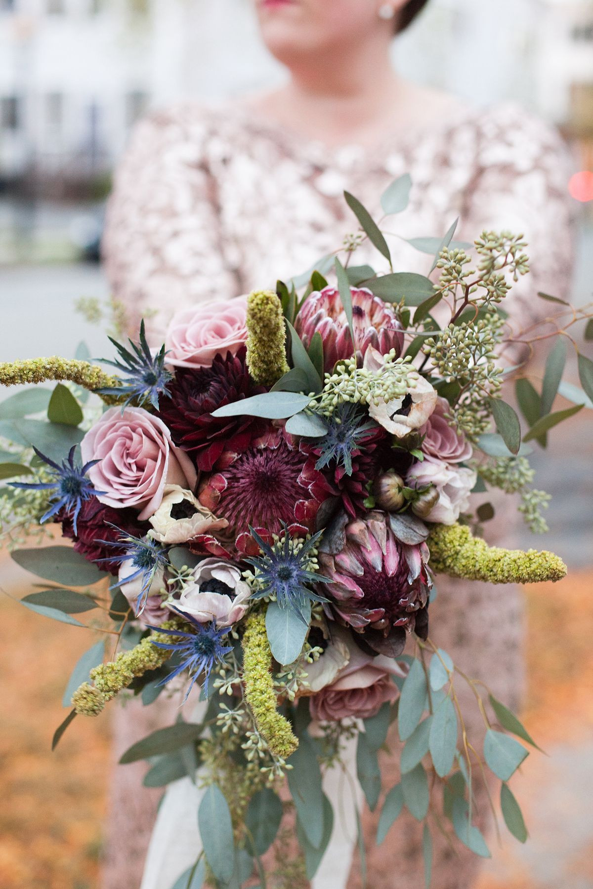 DIY Fall Wedding Bouquet
 DIY fall inspired king protea wedding bouquet from