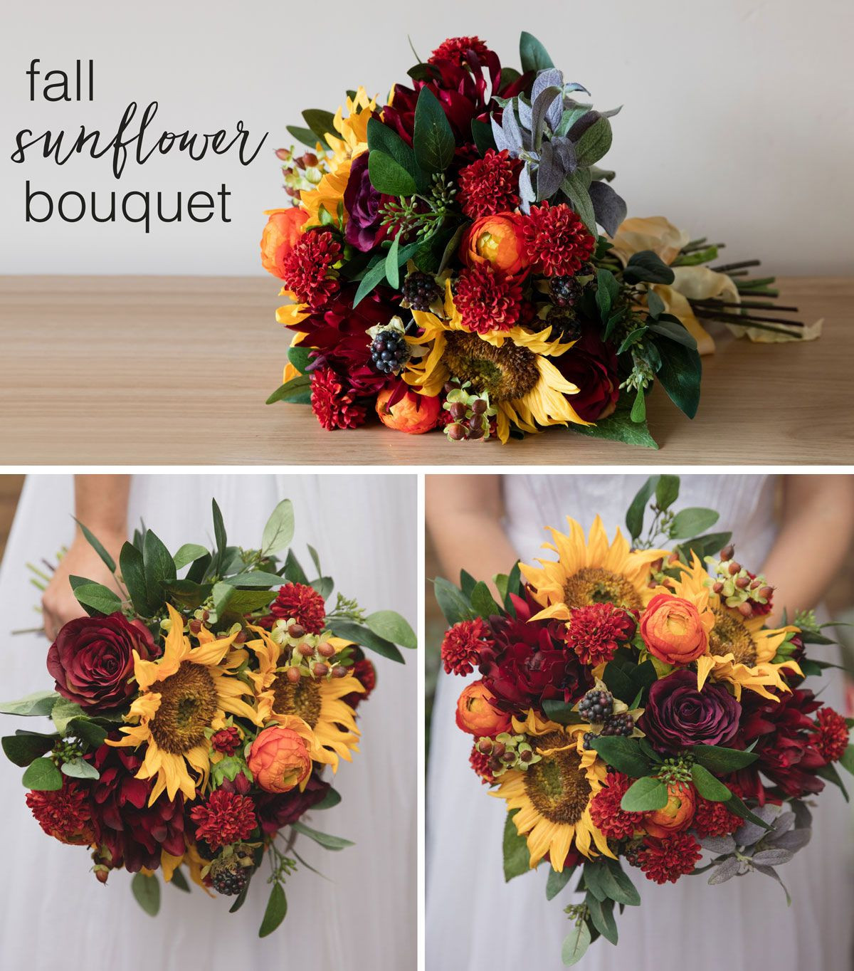 DIY Fall Wedding Bouquet
 DIY Fall Sunflower Bouquet