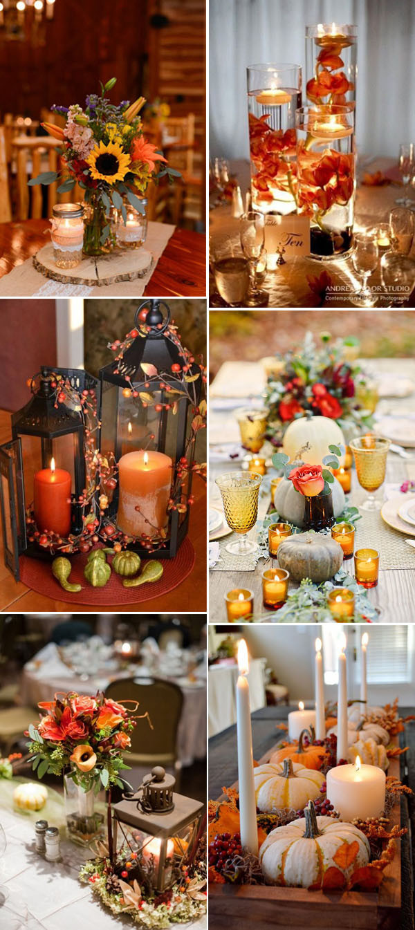 DIY Fall Wedding Ideas
 46 Inspirational Fall & Autumn Wedding Centerpieces Ideas