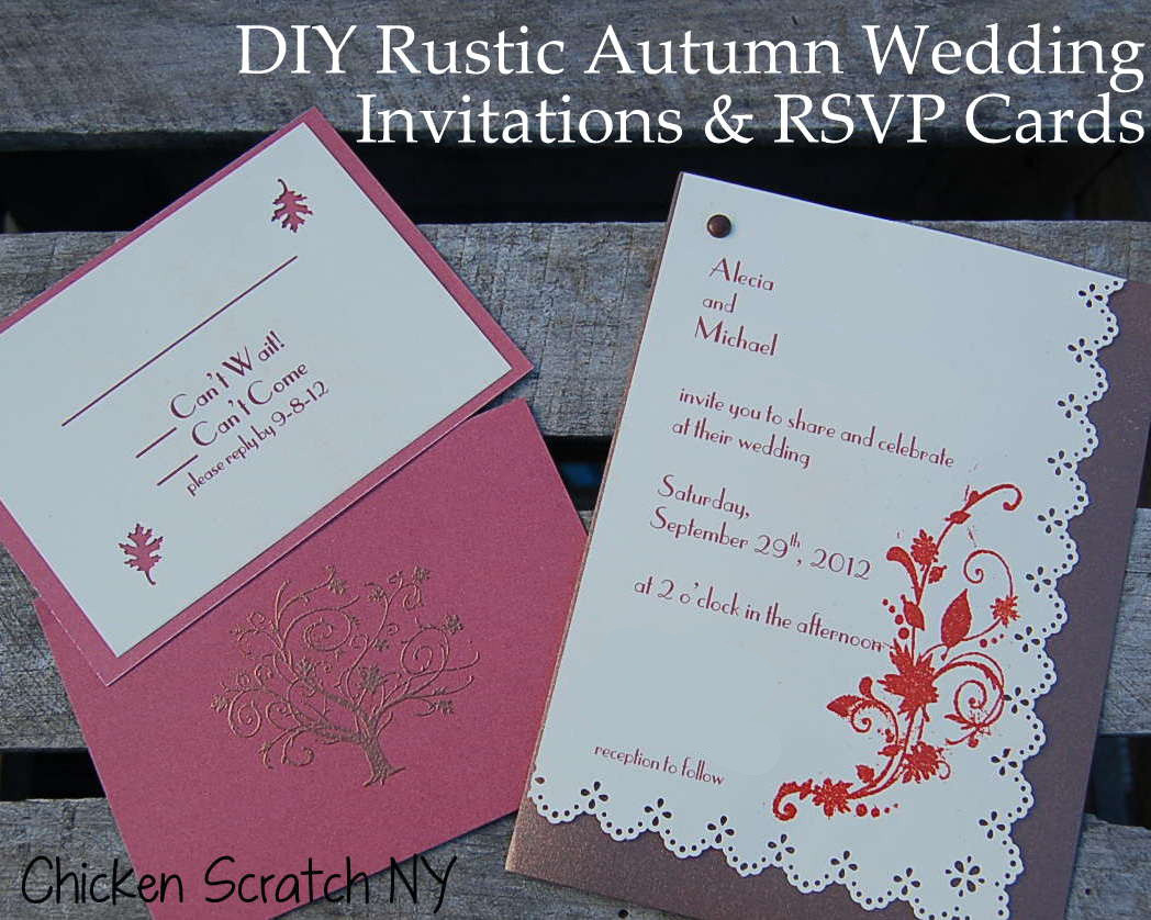 DIY Fall Wedding Invitations
 DIY Autumn Wedding Invitations