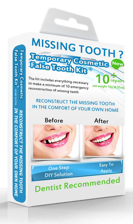 DIY False Teeth Kit
 FALSE TEETH TEMPORARY MISSING TOOTH REPLACEMENT DIY KIT