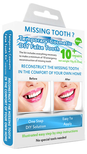 DIY False Teeth Kit
 Temporary tooth repair DIY kit missing teeth false