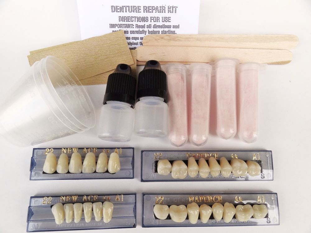 DIY False Teeth Kit
 FALSE DENTURE TEETH REPAIR KIT EMERGENCY REPAIR INCLUDE
