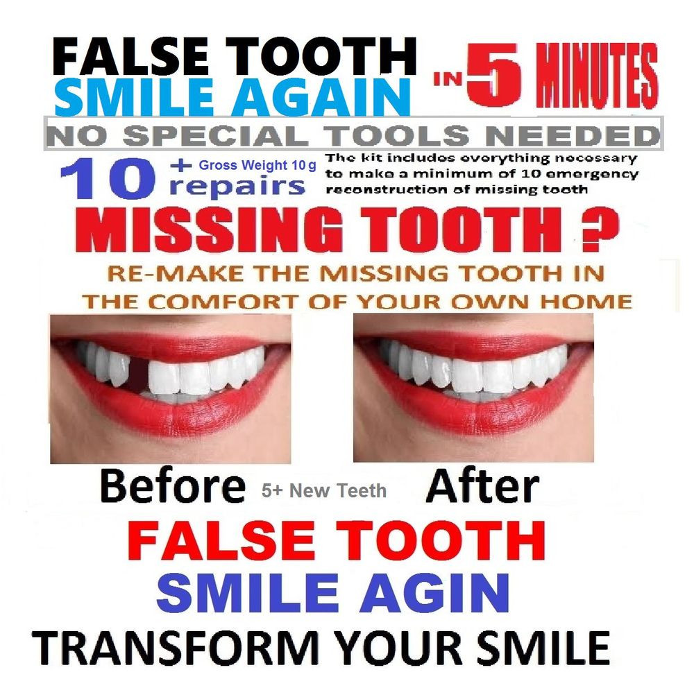 DIY False Teeth Kit
 Best Value TEMP TOOTH Temporary Repair DIY DENTAL False