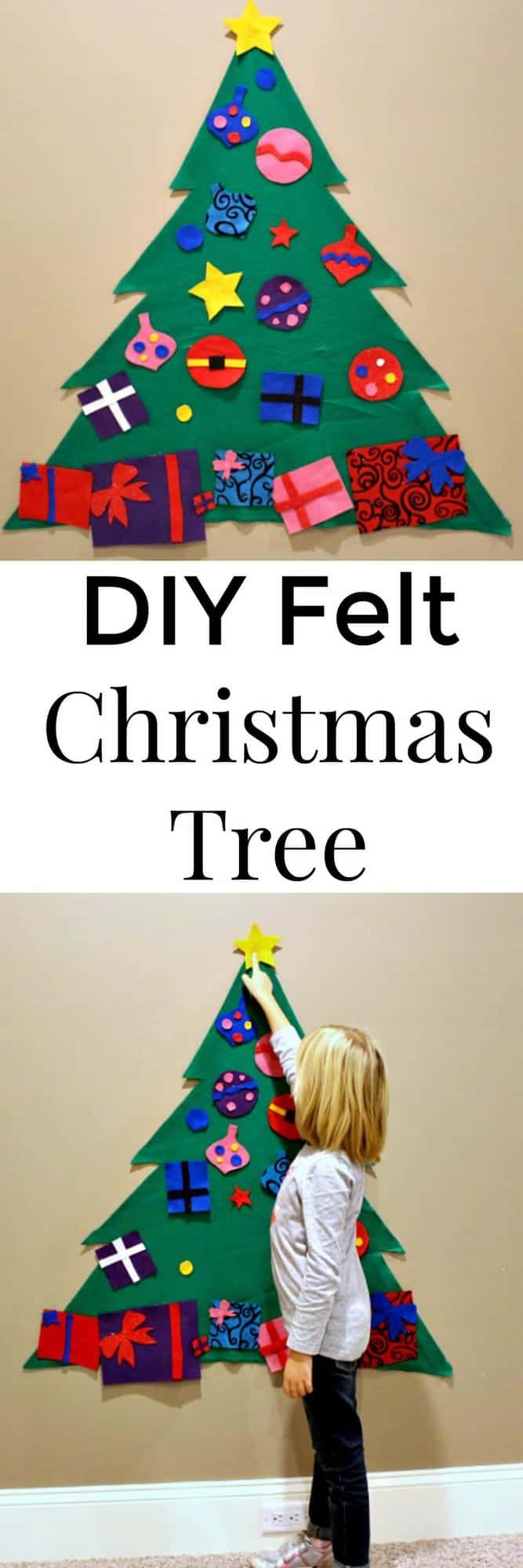 DIY Felt Christmas Tree
 Totally Cool Christmas Tree Decorating Ideas That Will