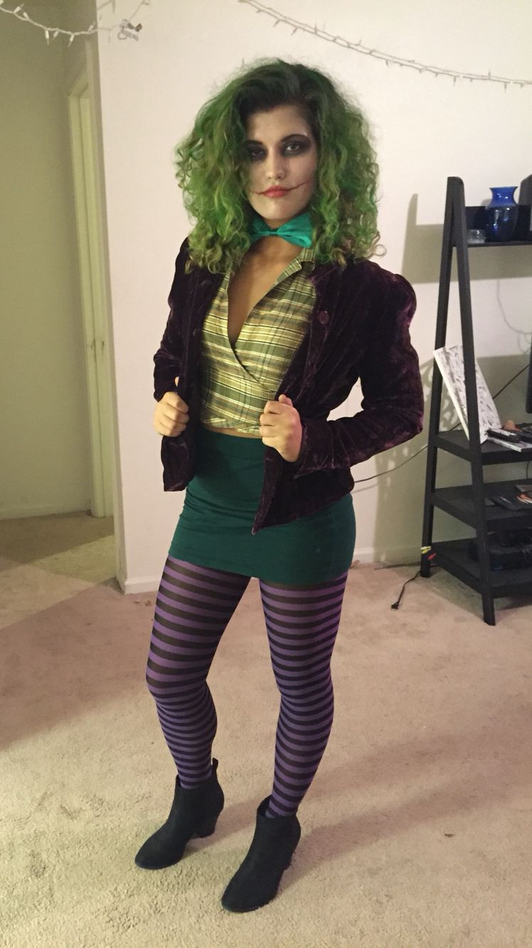 DIY Female Joker Costume
 Woman s Joker Costume DIY halloween Pinterest
