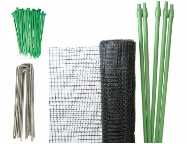 DIY Fence Kit
 Tenax Deer Net Folded DIY Deer Fence Kit 7 x 100 Black