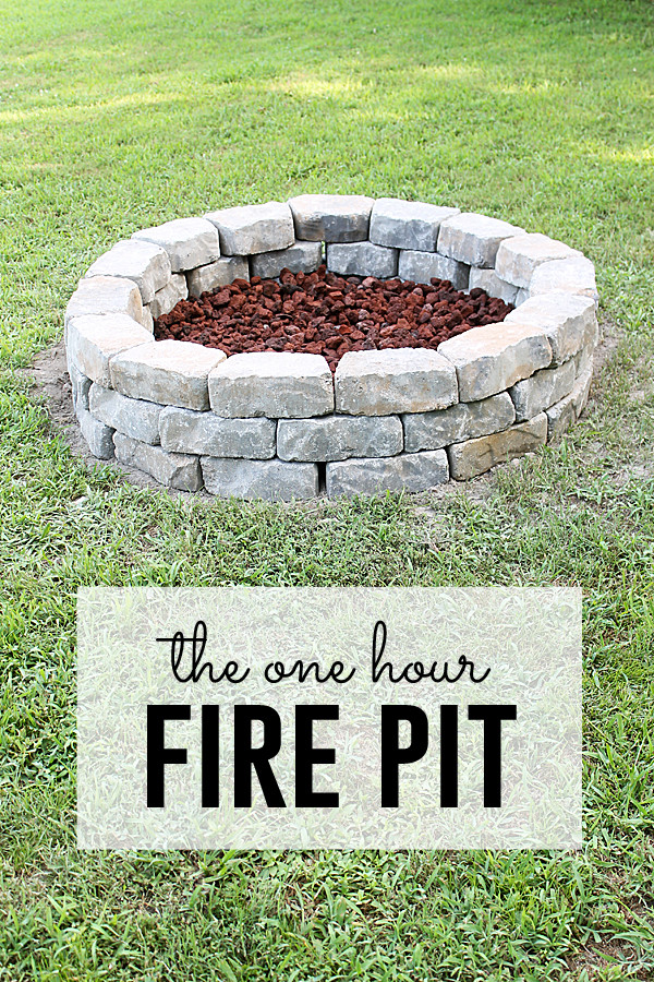 DIY Fire Pits Outdoor
 Fire Pit Project you can do in one hour